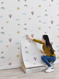 3D Wall Stickers Self Adhesive Waterproof Moisture Proof Foam Brick Background Wall Decorations Bedroom Childrens Room Stickers
