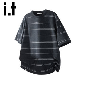 izzue | Striped Summer Mens T-Shirt Loose Casual