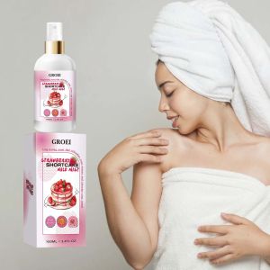 Xịt Dưỡng Thể Sữa Bánh Dâu Tây 100ml - Dưỡng Ẩm Lâu Dài Làm Sáng Làm Dịu Săn Chắc Tăng Độ Đàn Hồi Cho Nữ