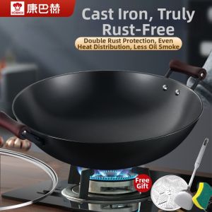 KBH | Chảo Gang Tương Thích Bếp Gas Không Cần Phủ