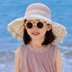 NAIFUNA | Childrens Straw Hat Lace Sun Protection