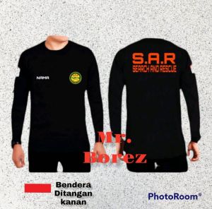 Koas Lengan Panjang Tim SAR / Kaos Tim SAR indonesia Terbaru / Baju Seragam Tim SAR Tshirt Baju Kaos