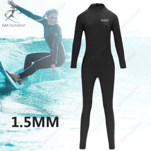 ชุดว่ายน้ำดำน้ำสำหรับหน้าหนาว 1.5มม Neoprene ชุดว่ายน้ำสตรีชุดดำน้ำ หนึ่งชิ้น