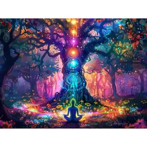 500/1000/1200/2000PCS Jigsaw Puzzle Serene Lone Tree In Meadow Landscape Print For Adults Perfect Gift For Nature Lovers