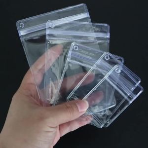 10Pcs Multi Size PVC Clear Jewelry Storage Bags Self Seal Bags Reusable for Bracelets Necklaces Rings Packaging Jewelry Display