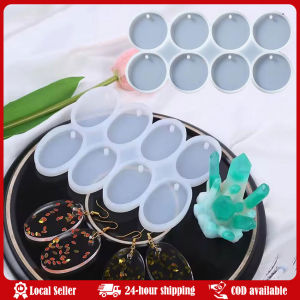Round Oval Pendants Resin Mold Diy Crystal Epoxy Earring Charms Silicone Mold for Jewelry Making Keychain Tag Casting Round Oval Pendants Resin Mold DIY Epoxy Earrings Charms Silicone Mold For Jewelry Making Keychain Tag Casting DIY Craft