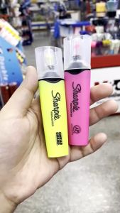 💙ปากกาเน้นข้อความ Sharpie ด้ามอ้วน ปากกาไฮไลท์ ชาร์ปี้ สีเหลือง สีชมพู (ราคา/ด้าม) | KKNT