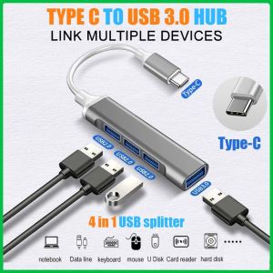 4in1 Type C USB Hub Type-C Splitter Docking Station Converter 4 Ports High Speed Data USB 3.0 OTG Adapter for PC Laptop Smart Phones