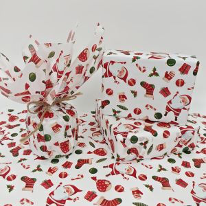 20Pcs Santa Claus and Christmas Gift Pattern Tissue Paper Santa Claus Christmas Gifts Christmas Stockings Colorful Lights Christmas Leaves - 50cm * 35cm  Handmade Wrapping Paper Easy-To-Fade Item Protection Gift Box Filler Party Decoration - ...