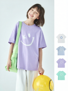 KECHU | Matching Family Smiley Print T-Shirt Short Sleeves