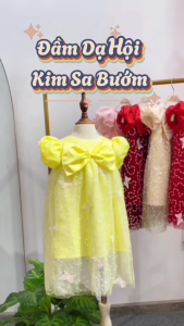 Đầm Dạ Hội Tamiuy Kim Sa Bướm Cao Cấp Xinh Xắn Dự Tiệc & Chụp Ảnh (1-10T)