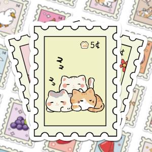 Miếng Dán Tem Bưu Điện Tươi Mới DIY 100 Miếng Trang Chủ Vịn Điện Thoại Di Động Tấm Lót Cốc Trang Trí Chống Thấm Nước