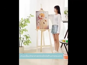 【Pocainoe】ขาตั้งวาดรูป สูง 120cm/150cm ขาตั้งรูปภาพ ขาตั้งวาดภาพ ขาตั้งป้ายโปสเตอร์ ขาตั้งป้า ขาตั้งป้ายโฆษณา ขาตั้งไม้ Easel ขาตั้งไม้