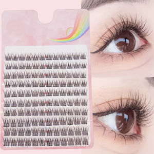 Individual Lashes 120/168 Clusters Soft Ribbon Segmented False Bundles Eyelashes DIY Individual Clusters Lash Extensions