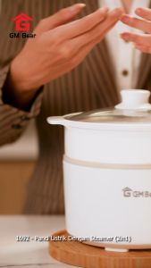 GM Bear Panci Listrik (2 in 1) 1692 - Electric Cooking Pot Cooker Keramik