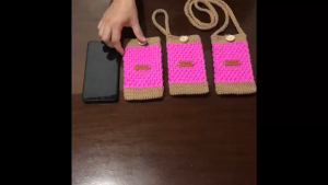 Knitted/ Crocheted Mobile Phone pouch/Phone Case/Phone Cover/ Sling Cellphone Bag can be a Phone protector for android and I-phones (made to order)