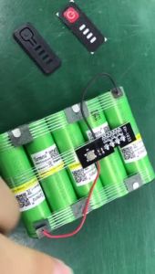 Turmera 5S 18V 21V LED Đèn Báo Dung Lượng Pin Cho Máy Khoan Điện Makita Tua Vít 5S1P 5S2P 18650 Pin Lithium Phụ Kiện