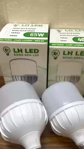 BÓNG ĐÈN LED  65W TRỤ NHỰA BỌC NHÔM  BẢO HÀNH 2 NĂM  ĐÚNG WATT