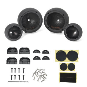 2Pc Car Mid-to-high-range Speakers Boxes Shell Bracket Audio Media Holder Tri Frequency Non-Molded A-pillar Horn Stand Cover
