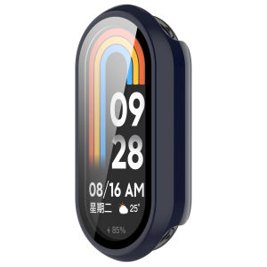 Dây đeo silicon + Ốp PC cho Xiaomi Mi Band 7/8/9 NFC bọc hoàn toàn PC trường hợp kính đồng hồ thông minh Vòng đeo tay thay thế dây đeo cổ tay cho Xiaomi Mi band9 band8 7