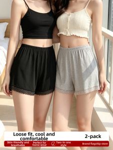 ASran | Lace Trim Modal Anti-See-Through Shorts