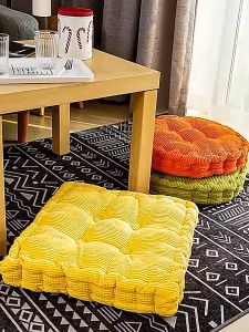 Thick Tatami Floor Cushion Pure Cotton Round Comfortable Square Lazy Soft Hip Cushion Thick Tatami Seat Cushion