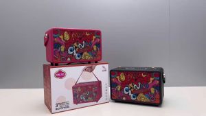 มินู 205 ลำโพงบลูทูธ มีหูหิ้วพกพา ลิ้มฟิกและเสียบไมค์ 25CM เบสหนัก ลายสวย เป็นสินค้าของคุณที่สวยงาม