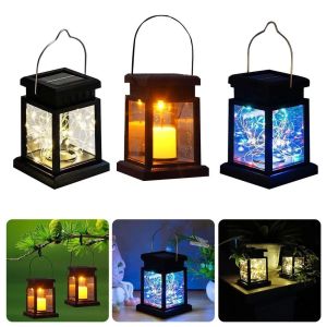 Solar Garden Light Outdoor WaterproofSolar Retro Lanterns Light Outdoor Hanging Candle Lamps Decoration Waterproof Garden Yard Lawn Landscaping Floor Lights