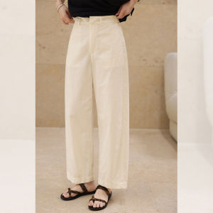 Slim Elegant Womens Cotton Linen Trousers