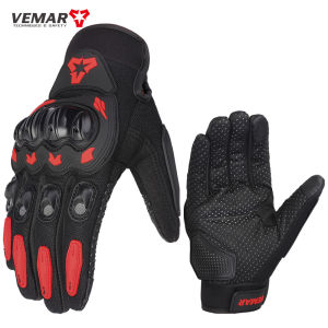 VE-132 Summer Motorcycle Gloves Men Women TouchScreen Motorbike Racing Riding Bicycle Gloves Carbon Fiber Hard Knuckle Anti-fall