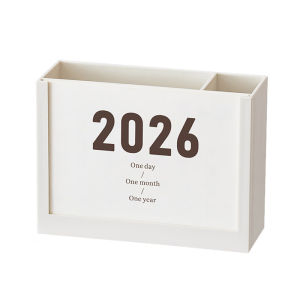 DLIOG | Desk Organizer with Calendar and Pen Holder 2026 Work Schedule and Study Countdown Calendar