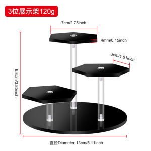 Black Acrylic Display Stand Toy Figure Doll Showcase Transparent Cylinder Storage Rack Internet Famous Toy Organizer