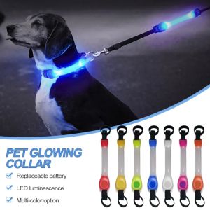 Waterproof Dog Anti-Lost Safety Glowing CollarMulti-Color Pendants and Outdoor-Ready Flashing LED Light Strip Night Visibility