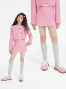 LOVESASAKIDS | Classic Heart Buckle Little French Style Skirt