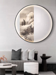 New Chinese Style round Living Room Sofa Background Wall Decorative Painting Hotel Villa Restaurant Corridor Landscape Hanging Picture