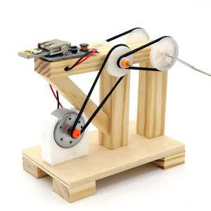 DIY Hand cranked Generator Model for Childrens Physics Learning Education Wooden Science Experiment Education Toy