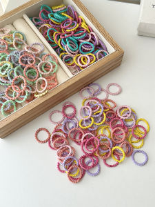 ยางรัดผมแบบยืดหยุ่นสูงที่ทนทานสำหรับเด็ก ไม่ทำลายเส้นผม ยางรัดผมแบบมีซิปสำหรับเด็กผู้หญิง ตกแต่งผมแบบนุ่มสบาย