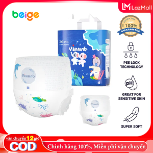 Tã/Bỉm Quần Beige Tã quần cao cấp chống tràn siêu thấm hút size M/L/XL/XXL/XXXL cho bé 6 - 20KG+