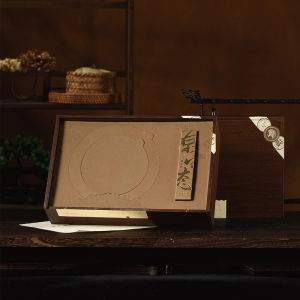 High-End Wooden Box Puer Tea Packaging Box Empty Gift Box Fuding White Tea 357g Tea Cake Box Puer Tea Box Chinese Style