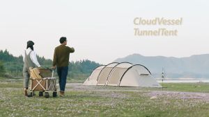 Tenda Naturehike Cloud Vessel 4 Frame NH20ZP015 Glamping Tenda Camping Besar Keluarga Gunung 4 6 Orang Tunnel Family Tent Outdoor