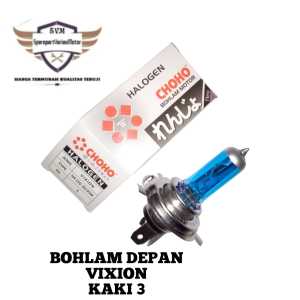 BOHLAM LAMPU DEPAN HALOGEN VIXION MERK CHOHO KAKI 3 KUALITAS TERJAMIN