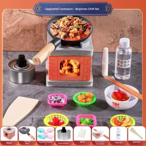 BABYSHOME | Real Cooking Mini Kitchen Toys Full Set