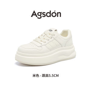 Agsdon Brown Canvas Sneakers Womens 2026 New Spring Thick Bottom Fleece-lined Mermaid Cotton Shoes Casual Sports Shoes