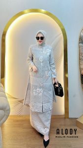 (2oN) ALODY VIADA DRESS 1&2  Baju Dress Set Rok Gamis Muslimah Viada 1&2 Dress set Rok By Alody. Nazra Sha