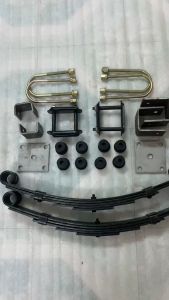 Bộ Nhíp tàu 5 lá dàu 52cm và bộ phụ kiện lắp nhíp đầy đủ xe 3 bánh4 bánh(dài 52cmrộng 5cm 5 lá tải trọng 700kg)