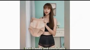 FUN POINT Woman High Waist Trainer Panty 2in1 Tummy Girdle Slimming Butt Lifting Shaper Panty with Bone