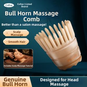 Cofoe | Acupressure Massage Scalp Therapy Natural Horn Comb
