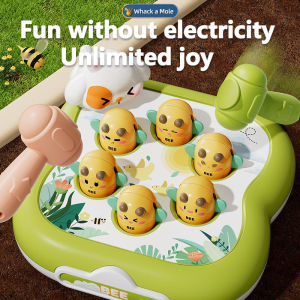 Baby Mole Hammer Whack Toy Kids Cute Animal Hand Percussion Sound Educational Sensory Develop Toys for 3 Year Children Gifts