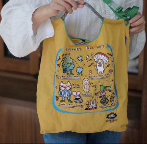 กระเป๋าผ้าใบ Canvas Bag สำหรับผู้หญิง กระเป๋าสะพายข้างแบบสะพายข้าง ความจุขนาดใหญ่ กระเป๋าผ้าใบสำหรับเดินทางแบบยั่งยืน ปี 2024