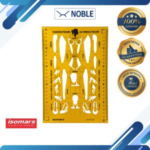 Isomars Fashion Figures Ruler Template #FD 393 - Female - 26 different figure proportions (18cm)